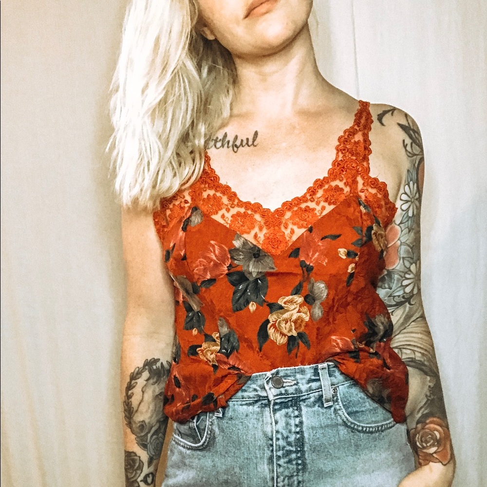 100% silk slip tank